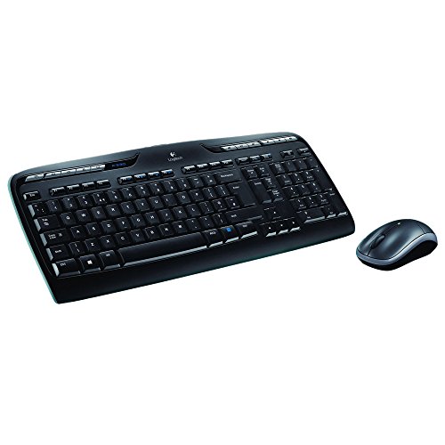 Logitech MK330 Kabelloses Tastatur-Maus-Set, 2.4 GHz Verbindung via Unifying USB-Empfänger, 4 programmierbare G-Tasten, 12-24-Monate Batterielaufzeit, PC/Laptop, Französisches AZERTY-Layout - Schwarz von Logitech