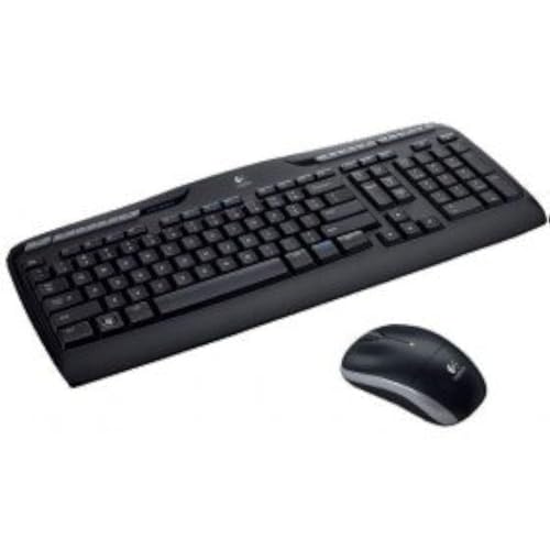 Logitech MK330 Kabelloses Tastatur-Maus-Set, 2.4 GHz Verbindung via Unifying USB-Empfänger, 4 programmierbare G-Tasten, 12-24-Monate Batterielaufzeit, US intl/Italienisches QWERTY-Layout - Schwarz von Logitech