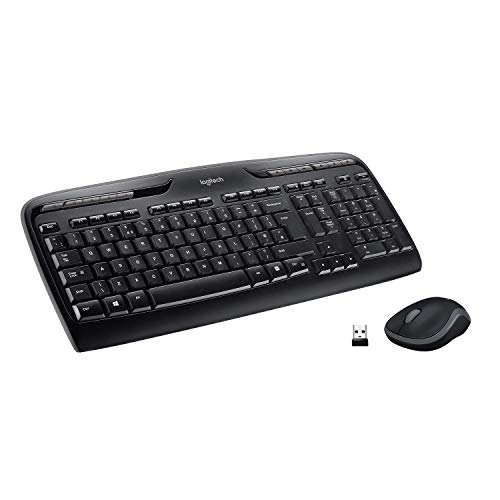 Logitech MK330 Kabelloses Tastatur-Maus-Set, 2.4 GHz Verbindung via Unifying USB-Empfänger, 4 programmierbare G-Tasten, 12 bis 24-Monate Batterielaufzeit, PC/Laptop, UK QWERTY-Layout - Schwarz Logitech MK330 Kabelloses Tastatur-Maus-Set, 2.4 GHz Verbindung via Unifying USB-Empfänger, 4 programmierbare G-Tasten, 12 bis 24-Monate Batterielaufzeit, PC/Laptop, UK QWERTY-Layout - Schwarz von Logitech
