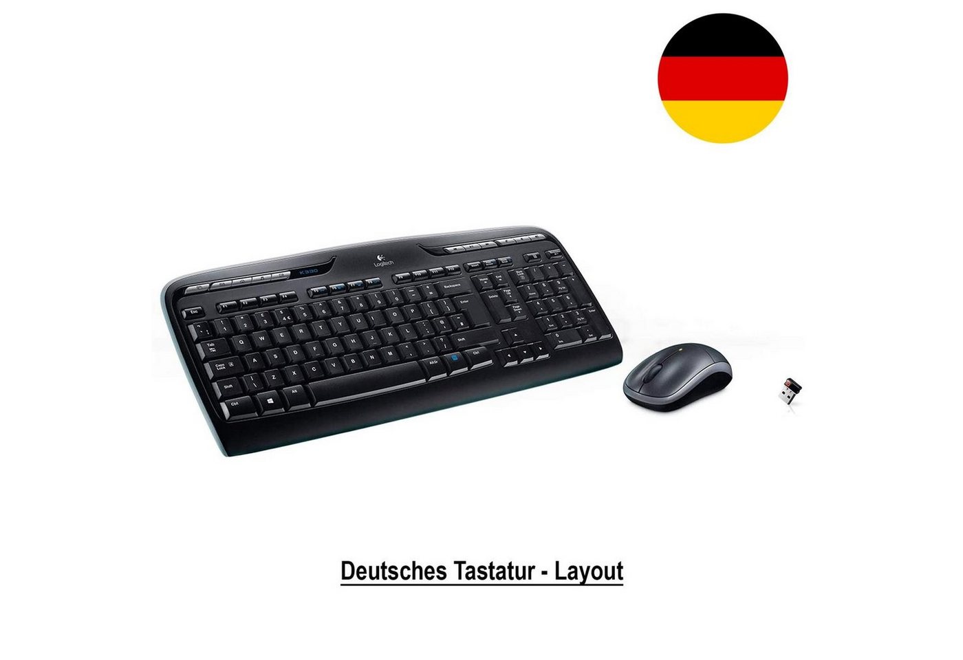 Logitech MK330 Wireless Maus + Funk PC-Tastatur (kabellose Computer Maus inkl. drahtlose Tastatur im Set, Plug&Play) von Logitech