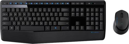 Logitech MK345 Funk Tastatur, Maus-Set Spritzwassergeschützt Tschechisch Schwarz von Logitech