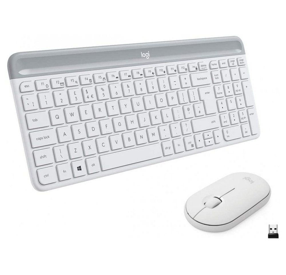 Logitech MK470 Slim Combo (DE) - Tastatur und Maus - weiß Tastatur- und Maus-Set von Logitech