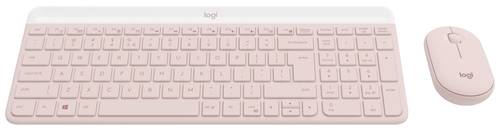 Logitech MK470 Slim Combo Bluetooth® Tastatur, Maus-Set Deutsch, QWERTZ Rose von Logitech