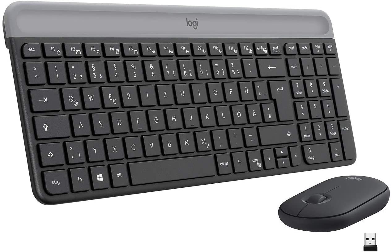 Logitech MK470 Slim Combo Kabelloses Tastatur-Maus-Set, 2.4 GHz Tastatur- und Maus-Set von Logitech