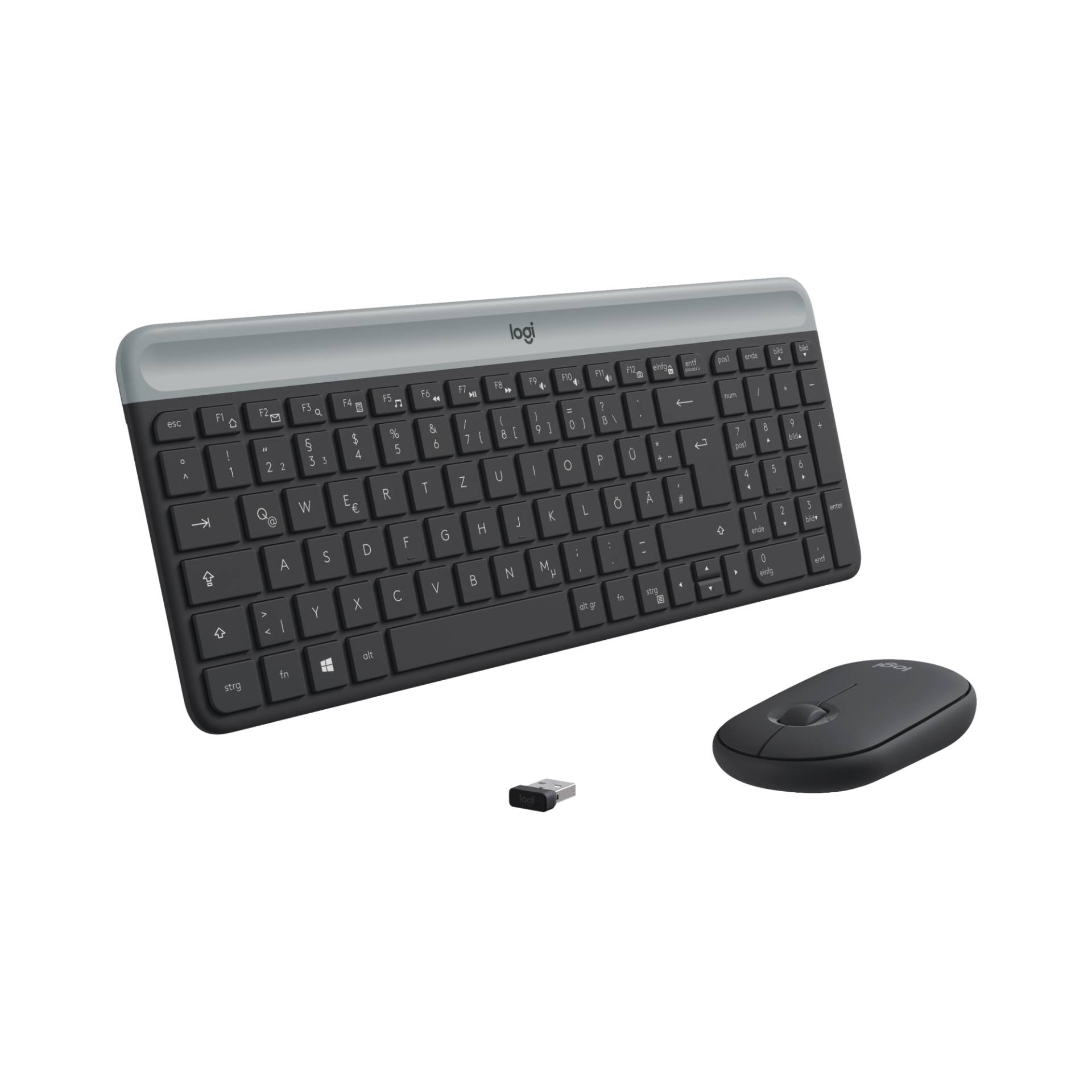 Logitech MK470 Slim Combo - kabelloses Tastatur-Maus-Set, grafit von Logitech