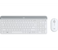 Logitech MK470 Slim Wireless Keyboard and Mouse Combo weiß, USB, DE von Logitech