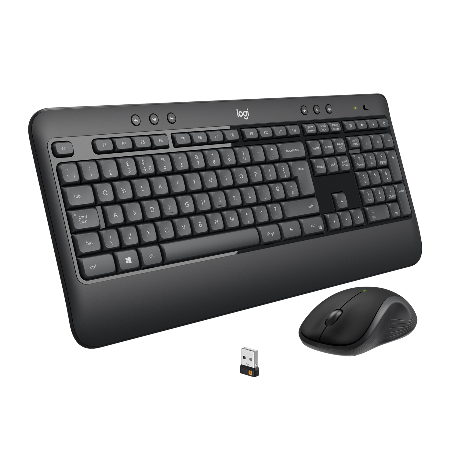 Logitech MK540 Advanced Desktopset, US-Layout, kabellos, Tastatur und Maus von Logitech