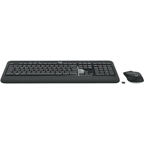 Logitech MK540 Advanced Kabellose Tastatur und Maus Combo für Windows, Englishes QWERTY-Layout - Schwarz von Logitech