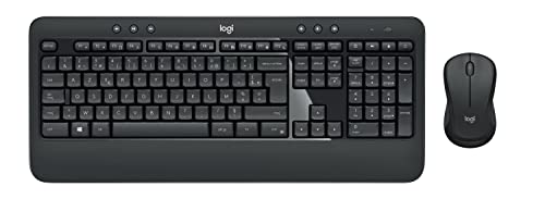 Logitech MK540 Advanced Kabellose Tastatur und Maus Combo für Windows, Französisches AZERTY-Layout - Schwarz von Logitech