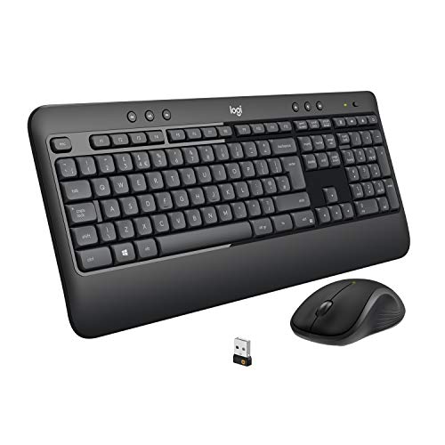 Logitech MK540 Advanced Kabellose Tastatur und Maus Combo für Windows, Skandinavisches QWERTY-Layout - Schwarz von Logitech
