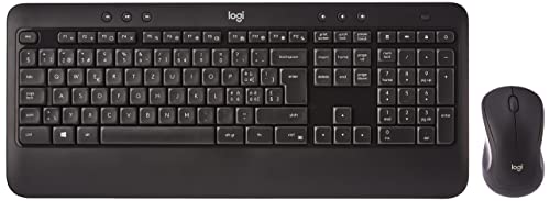 Logitech MK540 Advanced Kabelloses Tastatur-Maus-Set, 2.4 GHz Wireless Verbindung via Unifying USB-Empfänger, 3-Jahre Akkulaufzeit, Für Windows, ChromeOS PCs/Laptops, Schweizer QWERTZ-Layout - Schwarz von Logitech