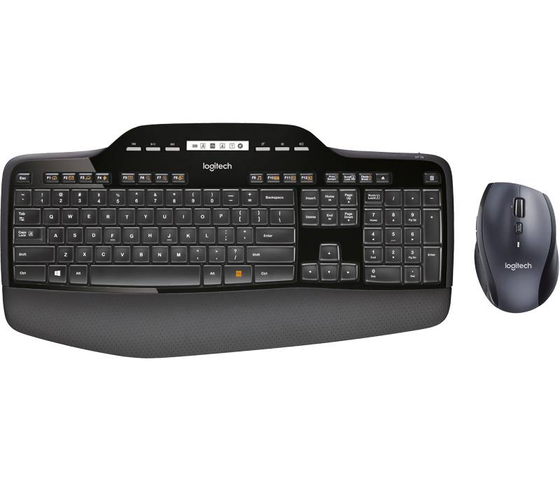 Logitech MK710 Desktopset, kabellos, US-Layout Tastatur und Maus, AES-Verschlüsselung von Logitech