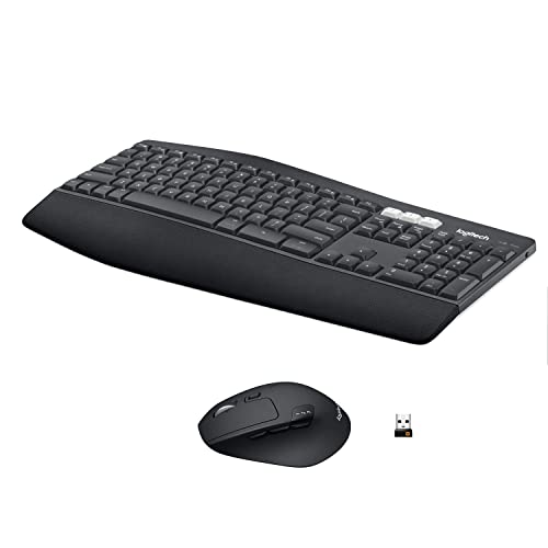 Logitech MK850 Performance Kabelloses Tastatur-Maus-Set, Bluetooth, 2.4 GHz Verbindung via USB-Empfänger, 24 bis 36-Monate Akkuleistung, Handballenauflage, Deutsches QWERTZ-Layout, Schwarz von Logitech