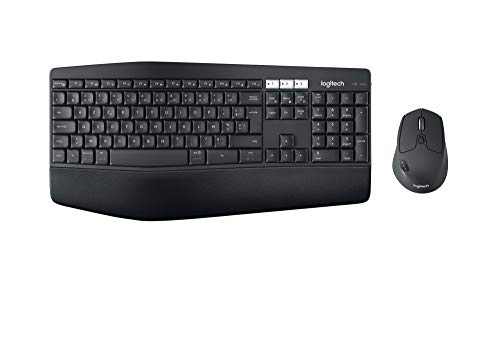 Logitech MK850 Performance Kabelloses Tastatur-Maus-Set, Bluetooth & 2.4 GHz Verbindung via USB-Empfänger, Multi-Device, 24 bis 36-Monate Akkuleistung, Handballenauflage, Belgisches AZERTY-Layout - Schwarz Logitech MK850 Performance Kabelloses Tastatur-Maus-Set, Bluetooth & 2.4 GHz Verbindung via USB-Empfänger, Multi-Device, 24 bis 36-Monate Akkuleistung, Handballenauflage, Belgisches AZERTY-Layout - Schwarz von Logitech