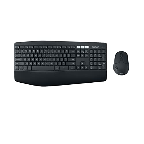 Logitech MK850 Performance Kabelloses Tastatur-Maus-Set, Bluetooth & 2.4 GHz Verbindung via USB-Empfänger, Multi-Device, 24 bis 36-Monate Akkuleistung, Handballenauflage, Int'l QWERTY-Layout - Schwarz von Logitech