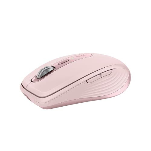 Logitech MX Anywhere 3S Compact Kabellose Maus, Fast Scrolling, 8K DPI Any-Surface Tracking, Quiet Clicks, Programmierbare Tasten, USB C, Bluetooth, Windows PC, Linux, Chrome, Mac - Rosa von Logitech