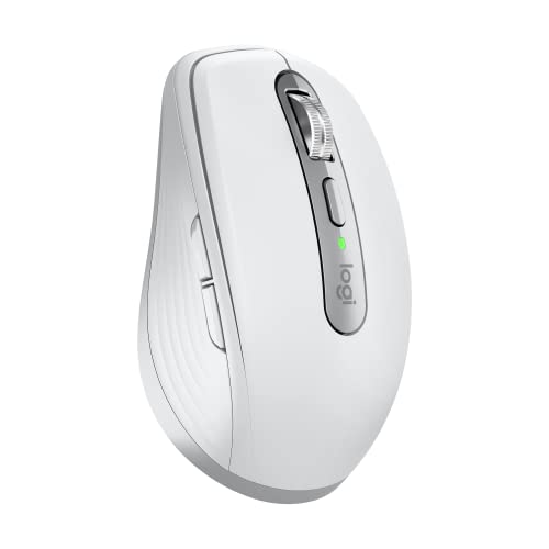 Logitech MX Anywhere 3S for Business – Kabellose Maus für Unternehmen, für Windows/Mac/Chrome/Linux, Bluetooth, leise Klicks, sicheres Logi Bolt, kompakt, 8K DPI, MagSpeed Scrollen - Hellgrau von Logitech