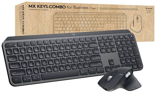 Logitech MX Keys Combo for Business - Gen 2 Bluetooth®, Funk Tastatur, Maus-Set Beleuchtet, Handbal von Logitech