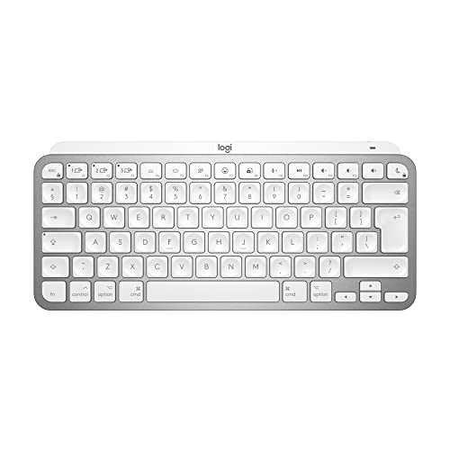 Logitech MX Keys Mini For Mac Minimalist Wireless Illuminated keyboard Bluetooth QWERTY English Grey von Logitech