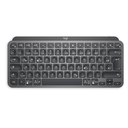 Logitech MX Keys Mini Kabellose Tastatur, Kompakt, Bluetooth, Hintergrundbeleuchtung, USB-C, Kompatibel mit Apple macOS, iOS, Windows, Linux, Android, Metallgehäuse - Graphit von Logitech