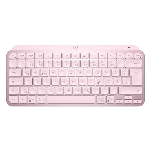 Logitech MX Keys Mini Kabellose Tastatur, Kompakt, Bluetooth, Hintergrundbeleuchtung, USB-C, Kompatibel mit Apple macOS, iOS, Windows, Linux, Android, Metallgehäuse - Rosa Logitech MX Keys Mini Kabellose Tastatur, Kompakt, Bluetooth, Hintergrundbeleuchtung, USB-C, Kompatibel mit Apple macOS, iOS, Windows, Linux, Android, Metallgehäuse - Rosa von Logitech