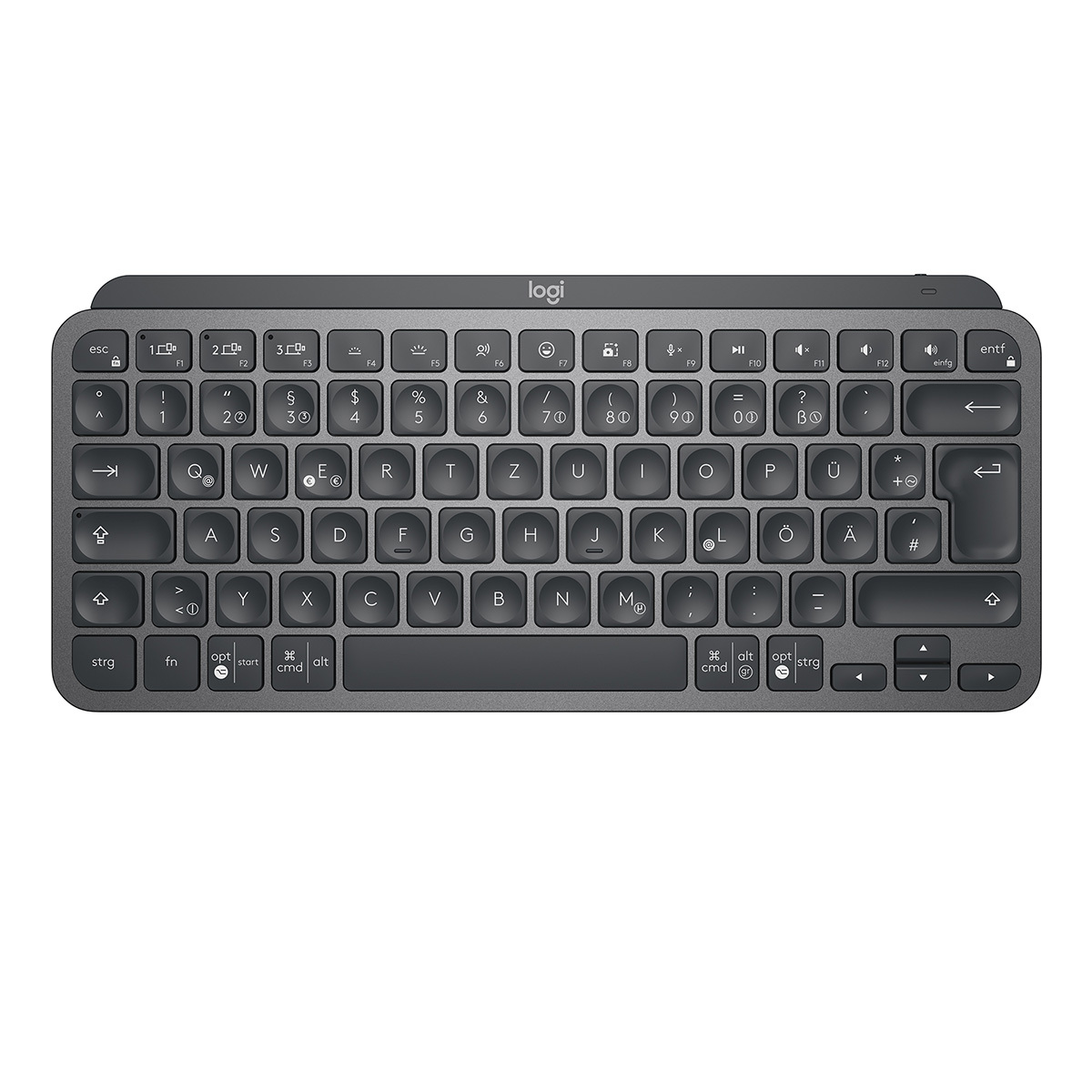 Logitech MX Keys Mini Minimalist Wireless Illuminated Keyboard, kabellose Bluetooth-Tastatur , graphite von Logitech