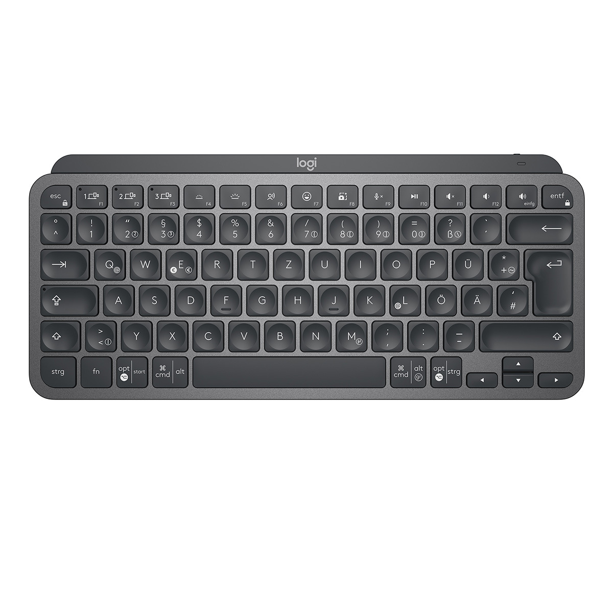 Logitech MX Keys Mini Minimalist Wireless Illuminated Keyboard, kabellose Bluetooth-Tastatur , graphite von Logitech