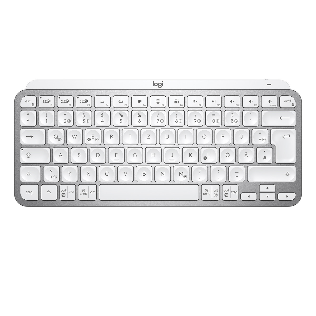 Logitech MX Keys Mini Minimalist Wireless Illuminated Keyboard, kabellose Bluetooth-Tastatur , pale grey von Logitech