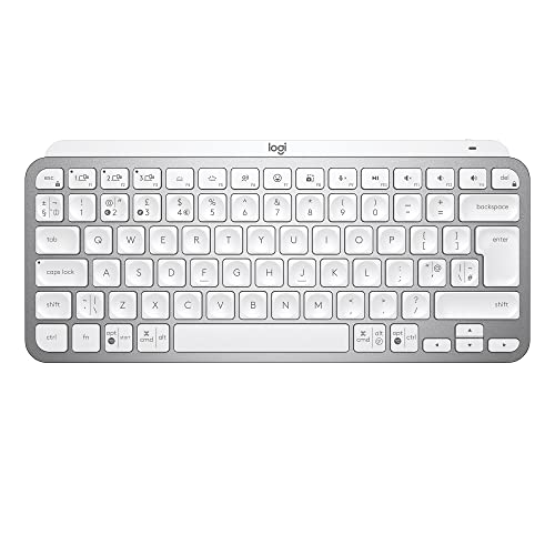 Klawiatura Logitech MX Keys Mini Bezprzewodowa Srebrno-biała UK (920-010499) Klawiatura Logitech MX Keys Mini Bezprzewodowa Srebrno-biała UK (920-010499) von Logitech