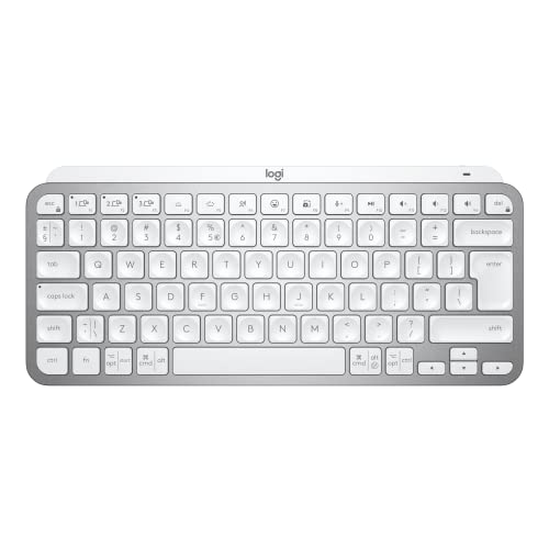 Klawiatura Logitech MX Keys Mini Bezprzewodowa Srebrno-biaÅ‚a UK (920-010499) von Logitech
