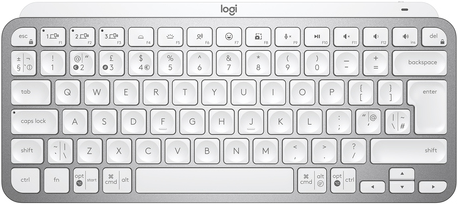 Logitech MX Keys Mini - Tastatur - hinterleuchtet - Bluetooth - AZERTY - Franz�sisch - Pale Gray (920-010483) von Logitech