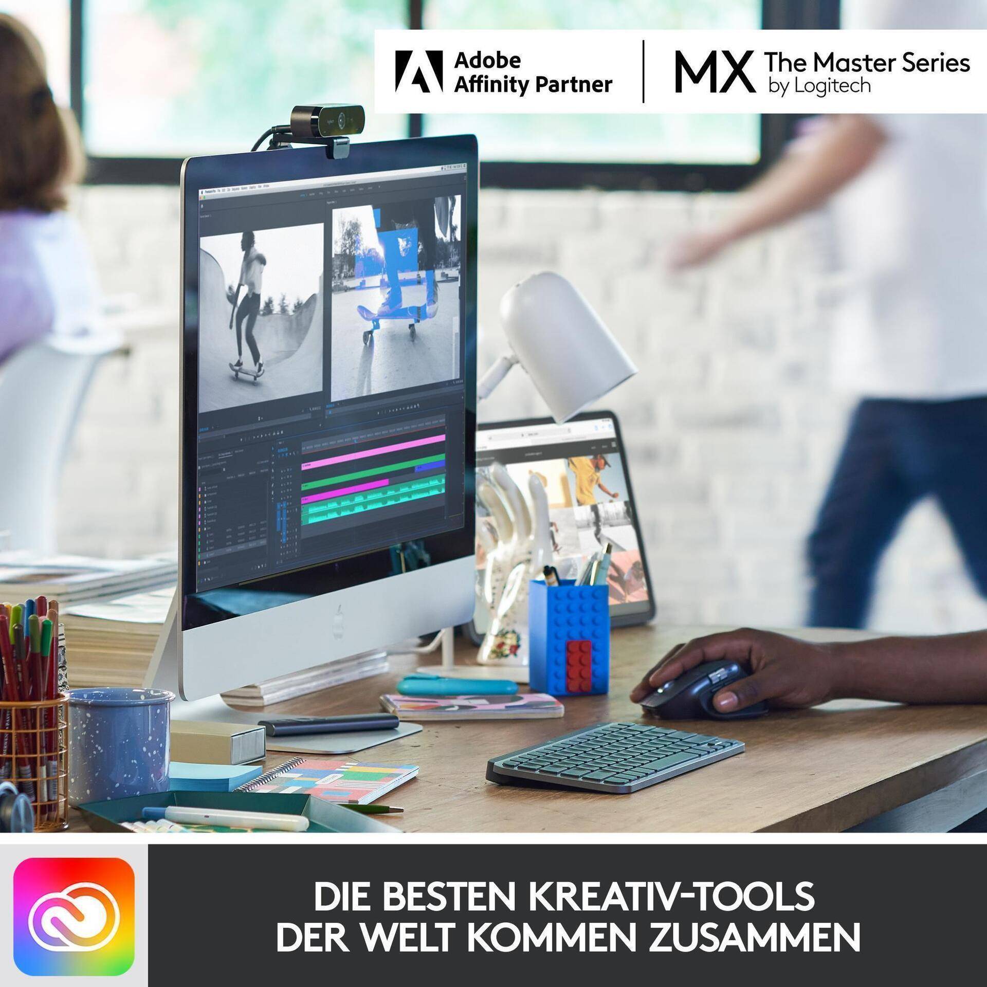 Logitech MX Keys Mini - Tastatur - hinterleuchtet - Bluetooth - QWERTZ - Deutsch - Pale Gray (920-010480) von Logitech