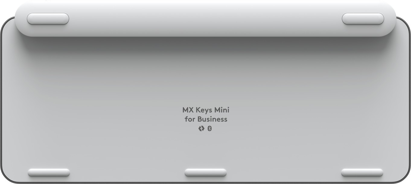 Logitech MX Keys Mini for Business Pale Gray, weiß/grau, LEDs weiß, Logi Bolt, USB/Bluetooth, DE (920-010598) von Logitech