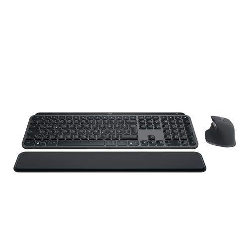 Logitech MX Keys S Combo: Leistungsstarke kabellose Tastatur und Maus mit Handablage,Customizable Illumination, Fast Scrolling,Bluetooth, für Windows/Linux/Chrome/Mac- Graphit, Deutsches QWERTZ-Layout Logitech MX Keys S Combo: Leistungsstarke kabellose Tastatur und Maus mit Handablage,Customizable Illumination, Fast Scrolling,Bluetooth, für Windows/Linux/Chrome/Mac- Graphit, Deutsches QWERTZ-Layout von Logitech