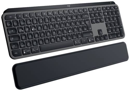 Logitech MX Keys S PLUS PALMREST Bluetooth® Tastatur Deutsch, QWERTZ Graphit Beleuchtet, Ergonomisc von Logitech