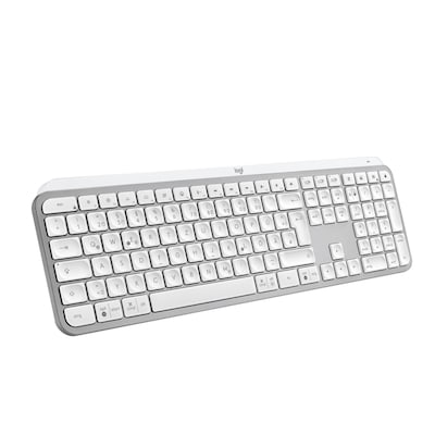 Logitech MX Keys S Pale Grey - Kabellose Tastatur, US-Layout (Qwerty) von Logitech