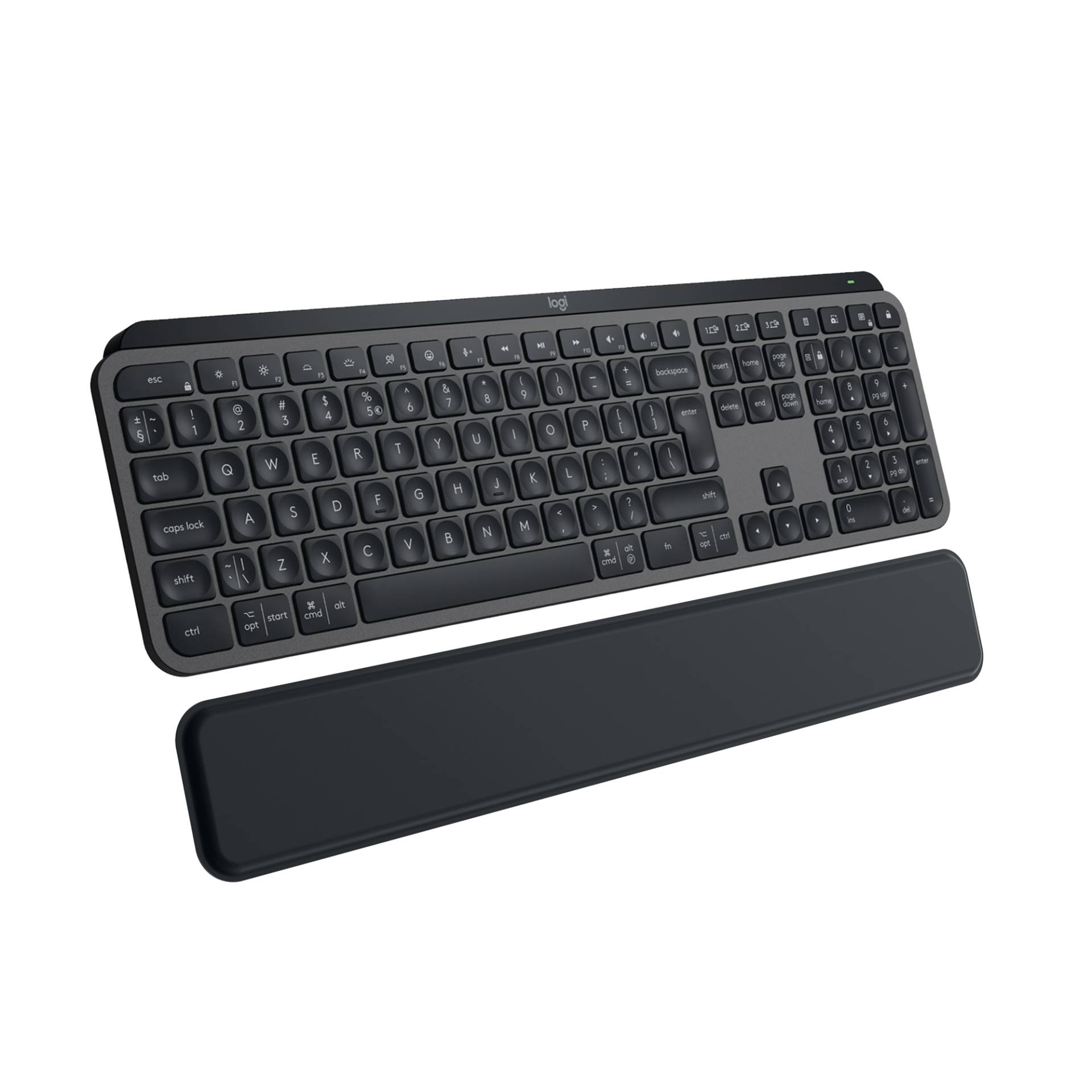 Logitech MX Keys S Plus, Kabellose Tastatur Tastenbeleuchtung, incl. Logi Bolt USB-Empfänger und Palm Rest, Graphite Logitech MX Keys S Plus, Kabellose Tastatur Tastenbeleuchtung, incl. Logi Bolt USB-Empfänger und Palm Rest, Graphite von Logitech