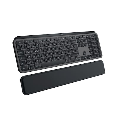 Logitech MX Keys S Plus Graphite + MX Palm Rest (Handballenauflage), USB-C/A, Bluetooth, Logi Bold Adapter, Windows- und Mac Layout, Management via Logitech Options+ von Logitech