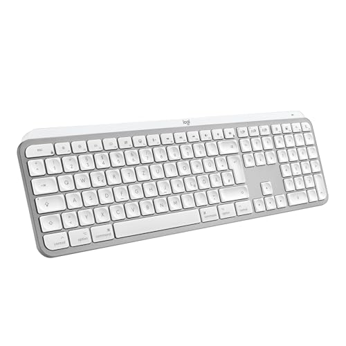 Logitech MX Keys S for Mac, kabellose Tastatur, flüssiges, präzises Tippen, Tasten programmierbar, beleuchtet, Bluetooth, USB C aufladbar für MacBook Pro/MacBook Air/iMac/iPad, QWERTZ DE - Hellgrau Logitech MX Keys S for Mac, kabellose Tastatur, flüssiges, präzises Tippen, Tasten programmierbar, beleuchtet, Bluetooth, USB C aufladbar für MacBook Pro/MacBook Air/iMac/iPad, QWERTZ DE - Hellgrau von Logitech