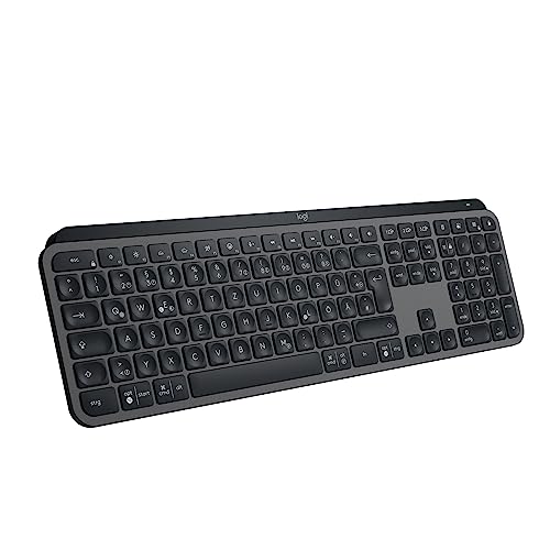 Logitech MX Keys S kabellose Tastatur, Low Profile, Precise Quiet Typing, Programmable , Backlighting, Bluetooth, Rechargeable, für Windows PC/Linux/Chrome/Mac - Graphit, Deutsches QWERTZ-Layout von Logitech
