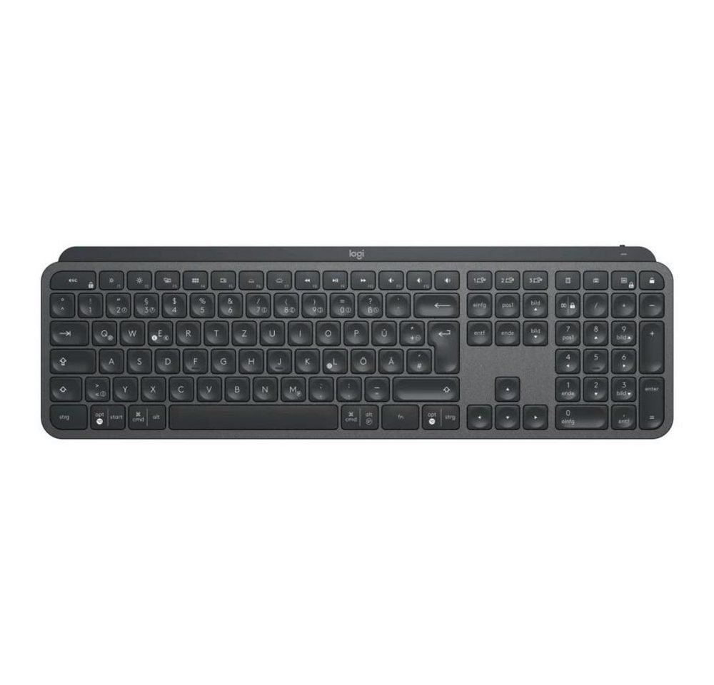 Logitech MX Keys Tastatur (kabellos, wireless, Bluetooth, USB-C, QWERTZ Layout) von Logitech