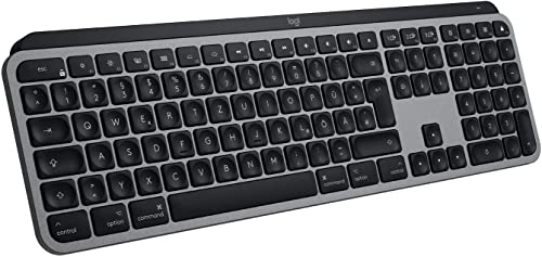 Logitech MX Keys für Mac kabellose beleuchtete Tastatur, Handballenauflage, taktiler Tastatursteuerung, LED-Tasten, Bluetooth, USB-C, 10 Tage Batterielebensdauer, Metallaufbau, Apple macOS - Graphit Logitech MX Keys für Mac kabellose beleuchtete Tastatur, Handballenauflage, taktiler Tastatursteuerung, LED-Tasten, Bluetooth, USB-C, 10 Tage Batterielebensdauer, Metallaufbau, Apple macOS - Graphit von Logitech