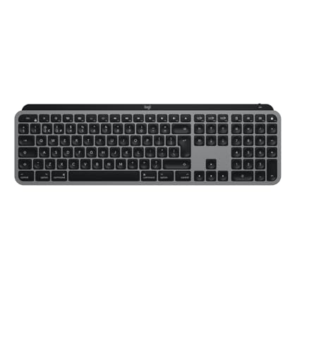 Logitech MX Keys für Mac kabellose beleuchtete Tastatur mit Handballenauflage, LED-Tasten, Bluetooth, USB-C, 10 Tage Batterielebensdauer, Metallaufbau, Apple macOS Italienisches QWERTY-Layout-Graphit von Logitech