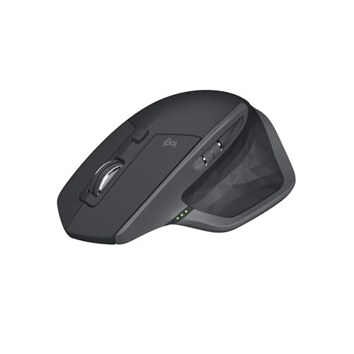 Logitech MX Master 2S, Kabellose Maus, Bluetooth und 2.4GHz Verbindung via Unifying USB-Empfänger, 4000 DPI Sensor, Wiederaufladbarer Akku, Multi-Device, 7 Tasten, PC/Mac/iPadOS - Graphit/Schwarz von Logitech