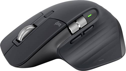 Logitech MX Master 3S Ergonomische Maus Bluetooth®, Funk Optisch Graphit 7 Tasten 8000 dpi Abnehmba von Logitech