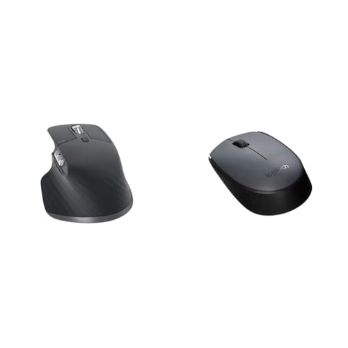Logitech MX Master 3S – Kabellose Performance-Maus mit ultraschnellem Scrollen, ergonomisch, 8K DPI – Dunkelgrau & M170 Kabellose Maus, 2,4 GHz mit USB-Nano-Empfänger, optisches Tracking von Logitech
