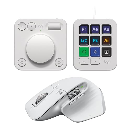 Logitech MX Master 3S und Creative Console Bundle: Präzisionsmaus, programmierbare Tasten, Drehregler, für Grafikdesign, Videobearbeitung, Adobe, Zoom - Light Grey Logitech MX Master 3S und Creative Console Bundle: Präzisionsmaus, programmierbare Tasten, Drehregler, für Grafikdesign, Videobearbeitung, Adobe, Zoom - Light Grey von Logitech