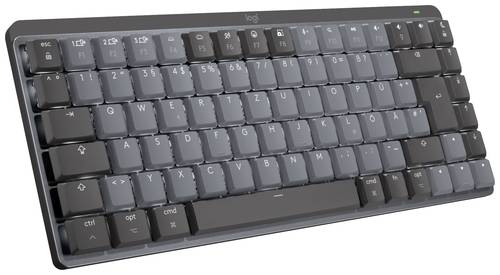 Logitech MX Mechanical Mini for Mac Minimalist Kabellos Tastatur Deutsch, QWERTZ, Mac Space Grau Wie von Logitech