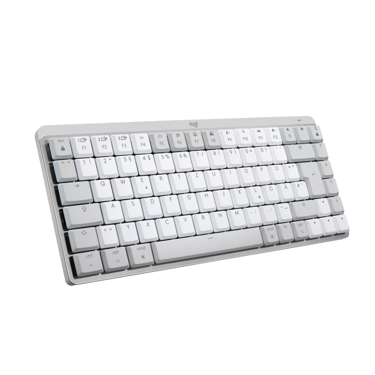 Logitech MX Mechanical Mini für Mac Minimalistische kabellose Tastatur für Mac mit Tastenbeleuchtung/ Hellgrau von Logitech