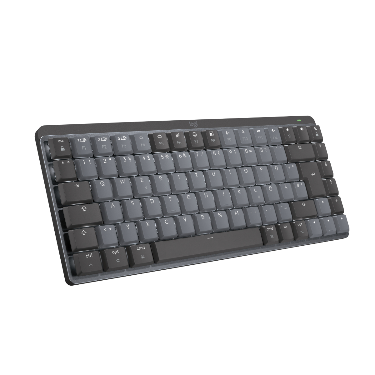Logitech MX Mechanical Mini für Mac Minimalistische kabellose Tastatur für Mac mit Tastenbeleuchtung/ Space Grau von Logitech